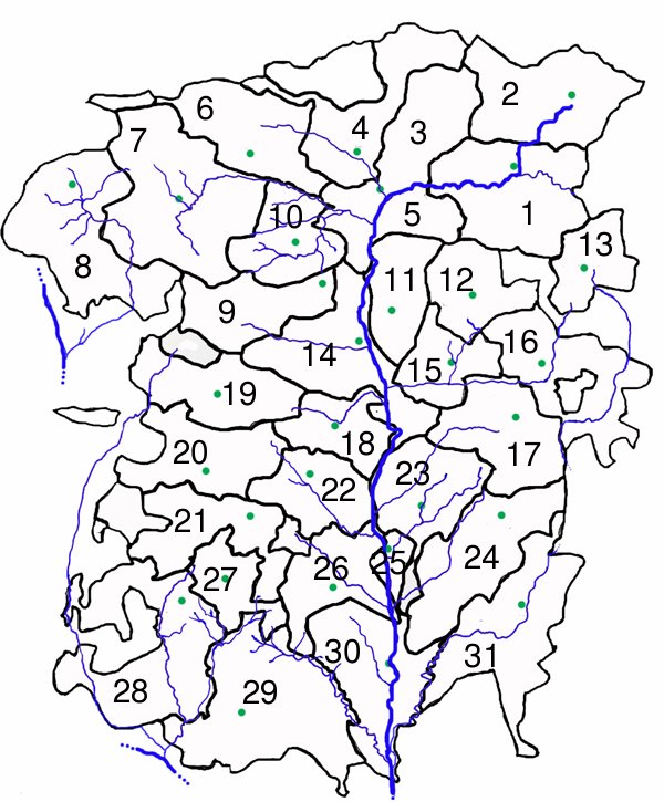 Mapa de Municipis del Bergued�